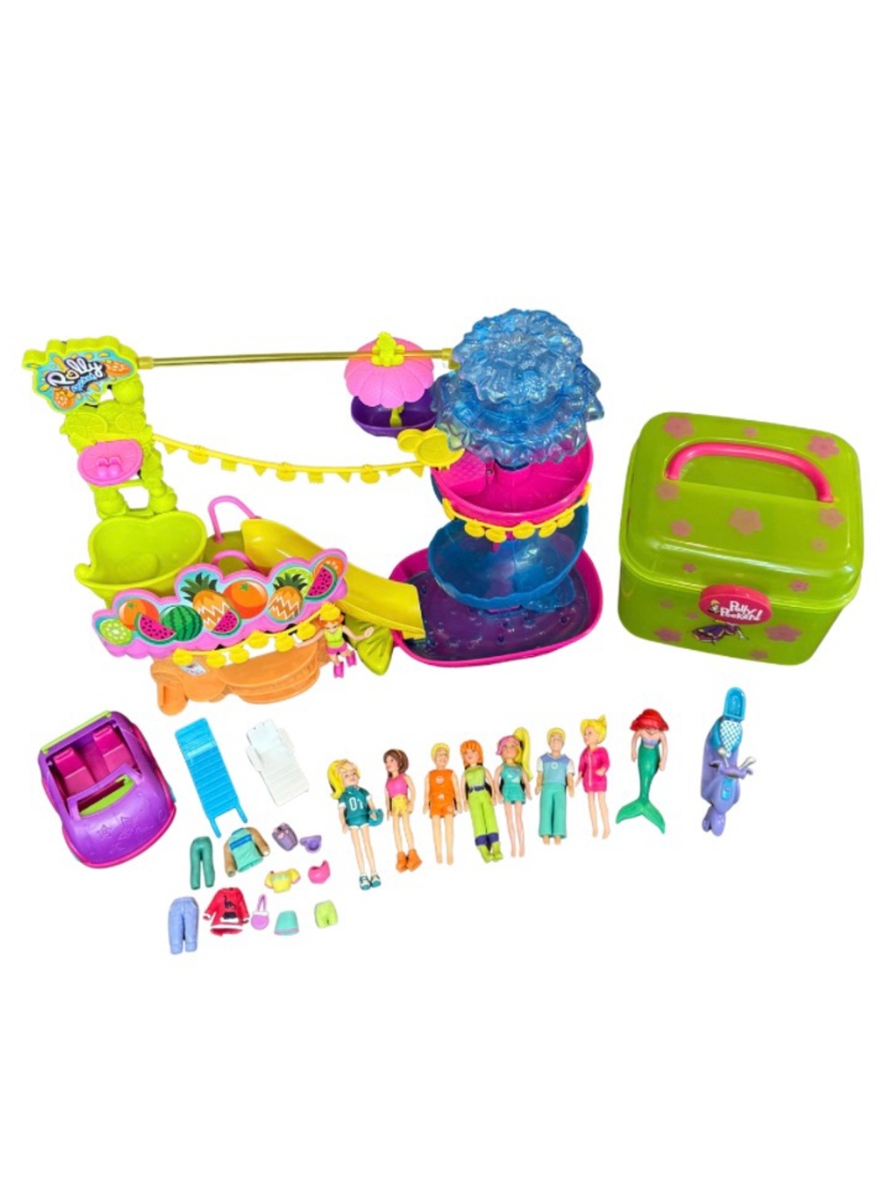 Polly Pocket Citrus Splash Water Park Plus Bonus Lot